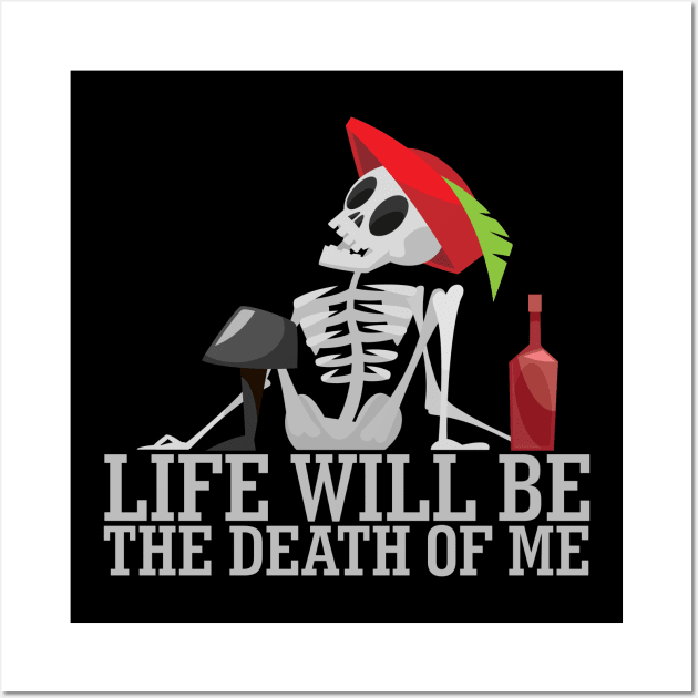 Life Death Skeleton Undead Halloween Spooky Wall Art by Mellowdellow